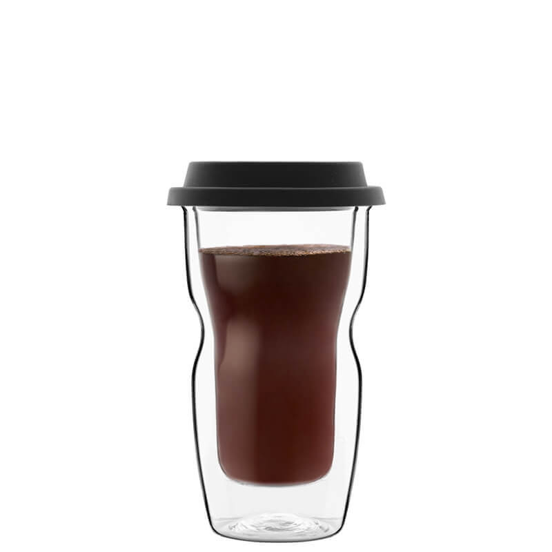 Thermic Glass Drink & Design Coffee On The Go Tazza Caffè Small 34 cl In Vetro Termico Borosilicato