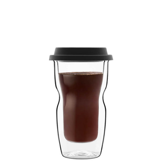 Thermic Glass Drink & Design Coffee On The Go Tazza Caffè Small 34 cl In Vetro Termico Borosilicato