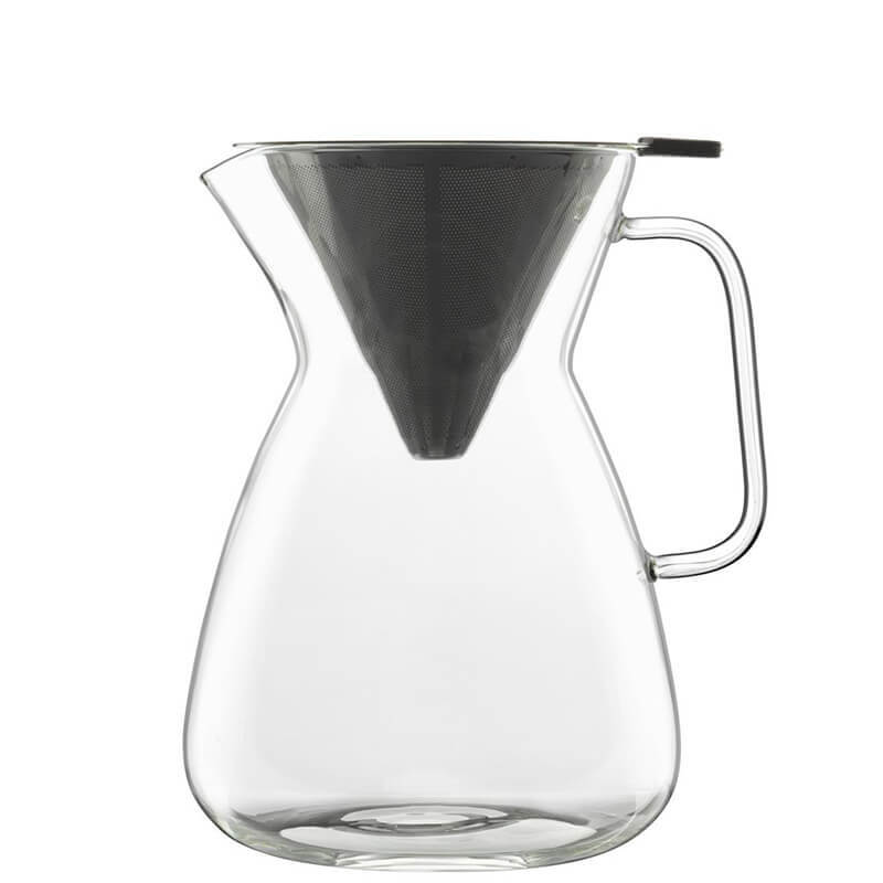Thermic Glass Drink & Design Set Caffettiera Con Filtro 100 cl In Vetro Termico Borosilicato