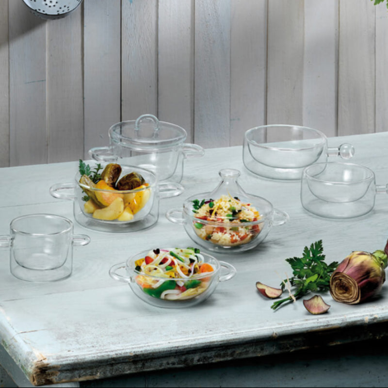Thermic Glass Food & Design Tajine 18.5 cl In Vetro Termico Borosilicato Set 2 Pz