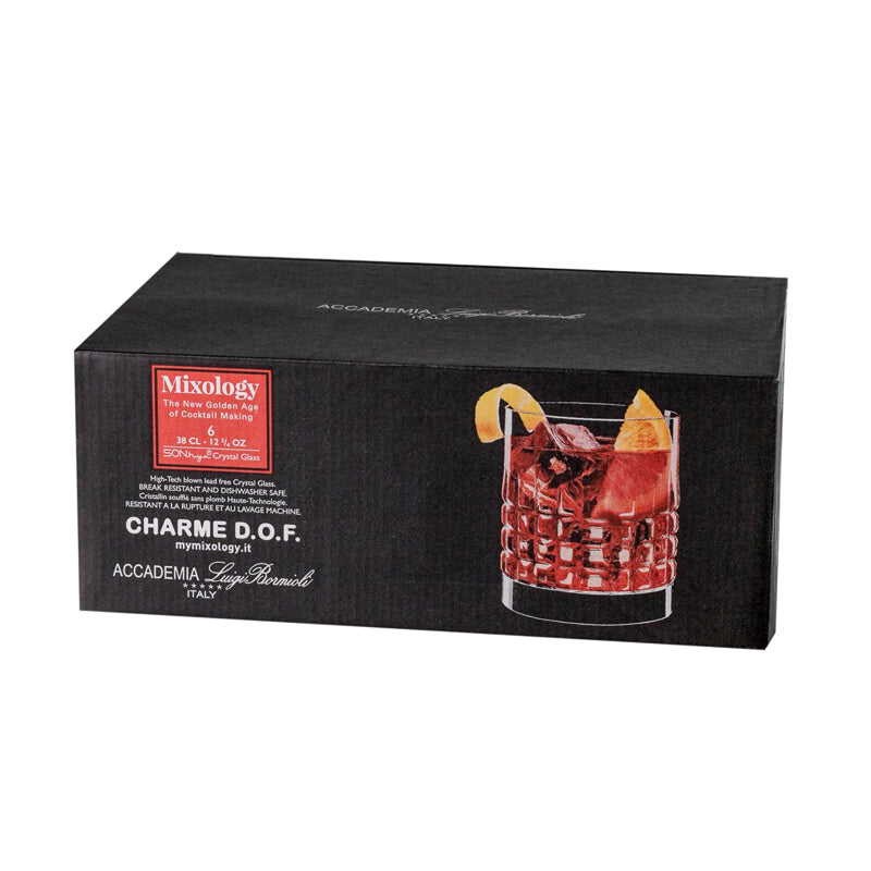 Mixology Charme Bicchiere Whisky DOF 38 cl In Vetro Set 6 Pz
