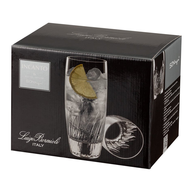 Incanto Bicchiere Bibita Hi-Ball 43.5 cl In Vetro Set 6 Pz