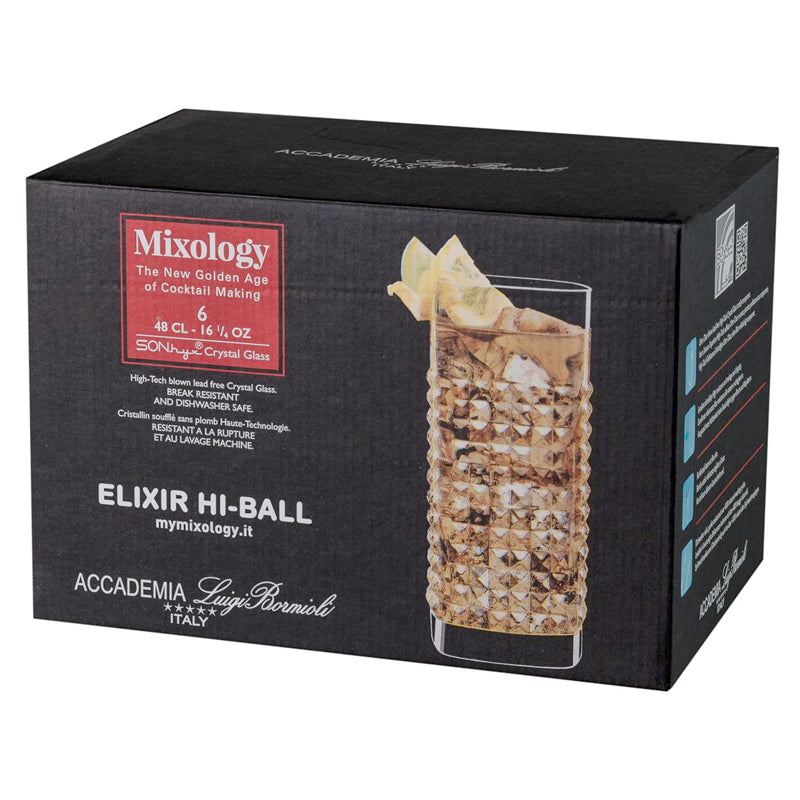 Mixology Elixir Verre À Highball 48 cl Lot 6 Pcs