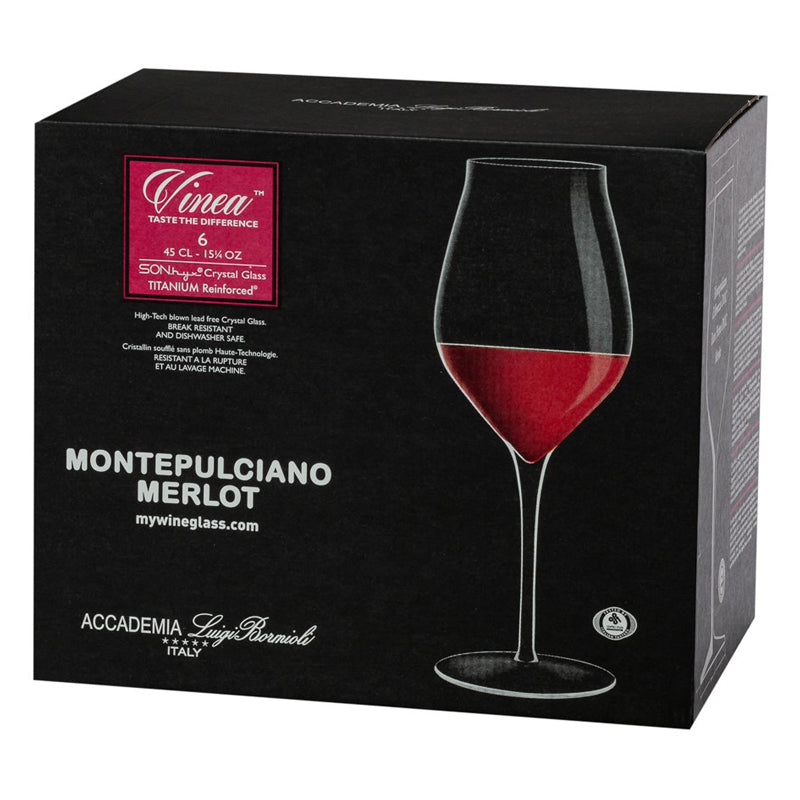Vinea Calice Vino Rosso Montepulciano Merlot 45 cl In Vetro Set 6 Pz