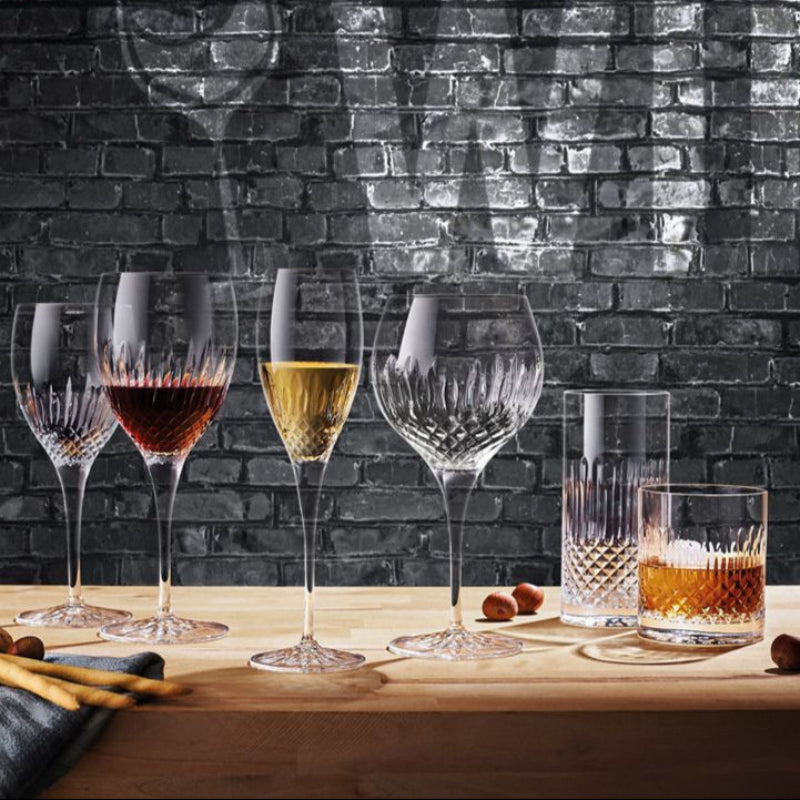 Diamante Calice Flute 22 cl In Vetro Set 4 Pz