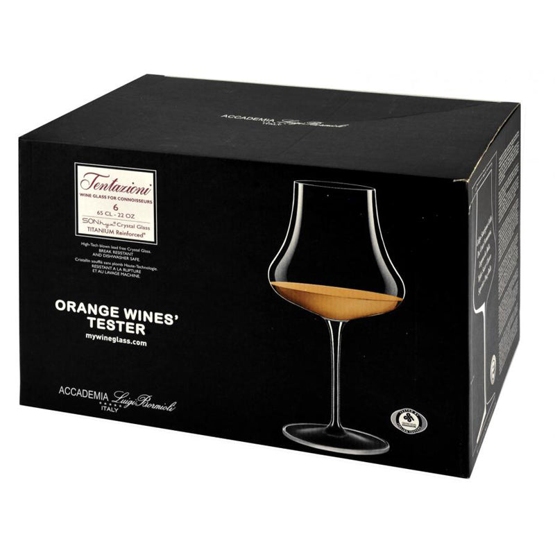 Tentazioni Tester Calice Vino Bianco Orange 65 cl In Vetro Set 6 Pz