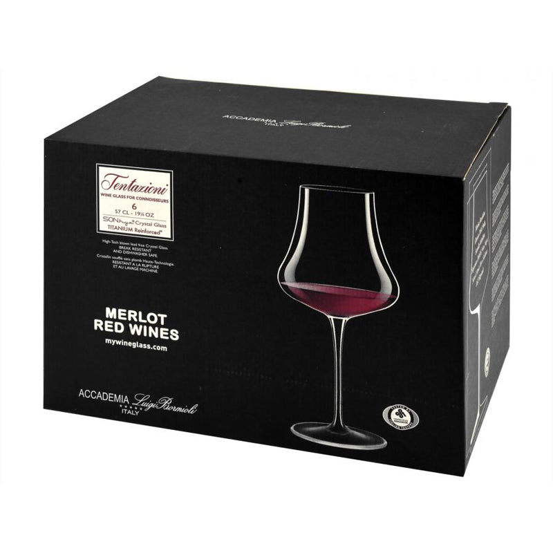 Tentazioni Calice Vino Rosso Merlot 57 cl In Vetro Set 6 Pz