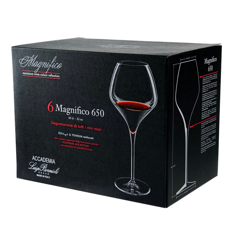 Magnifico Calice Vino Rosso 65 cl In Vetro Set 6 Pz