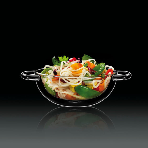 Thermic Glass Food & Design Wok 17.5 cl In Vetro Termico Borosilicato Set 2 Pz