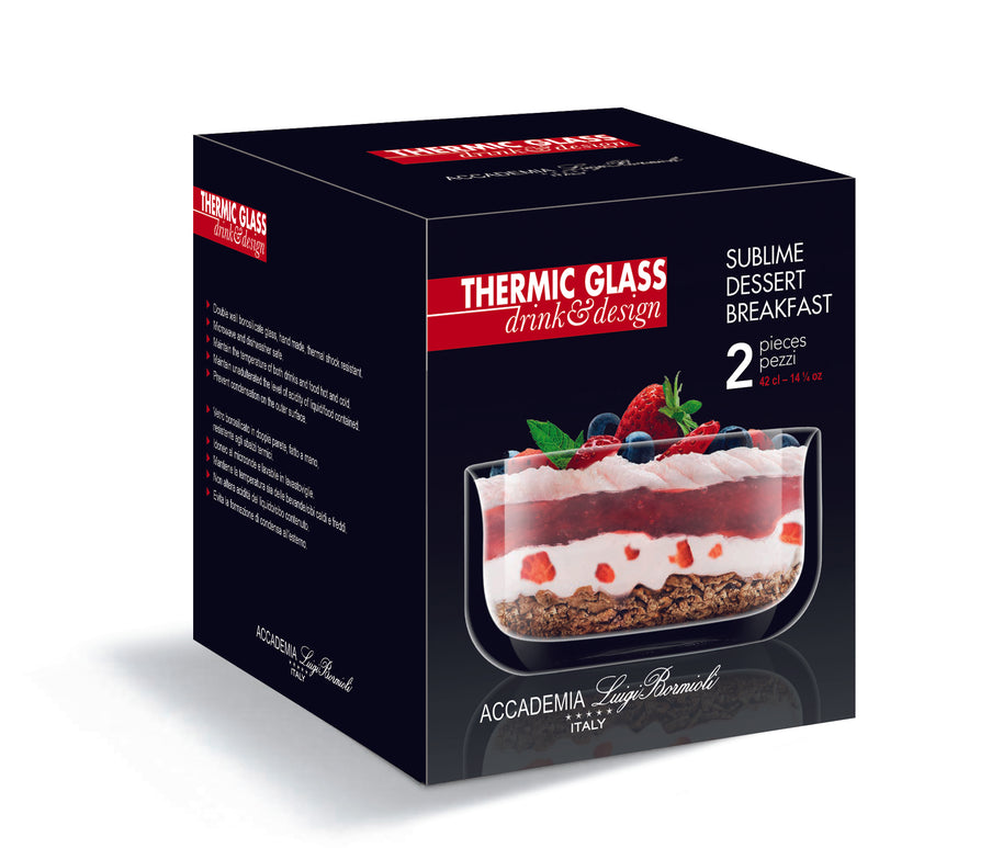 Thermic Glass Drink & Design Sublime Dessert Bowl Ice Cream 42 cl Set 2 Pcs