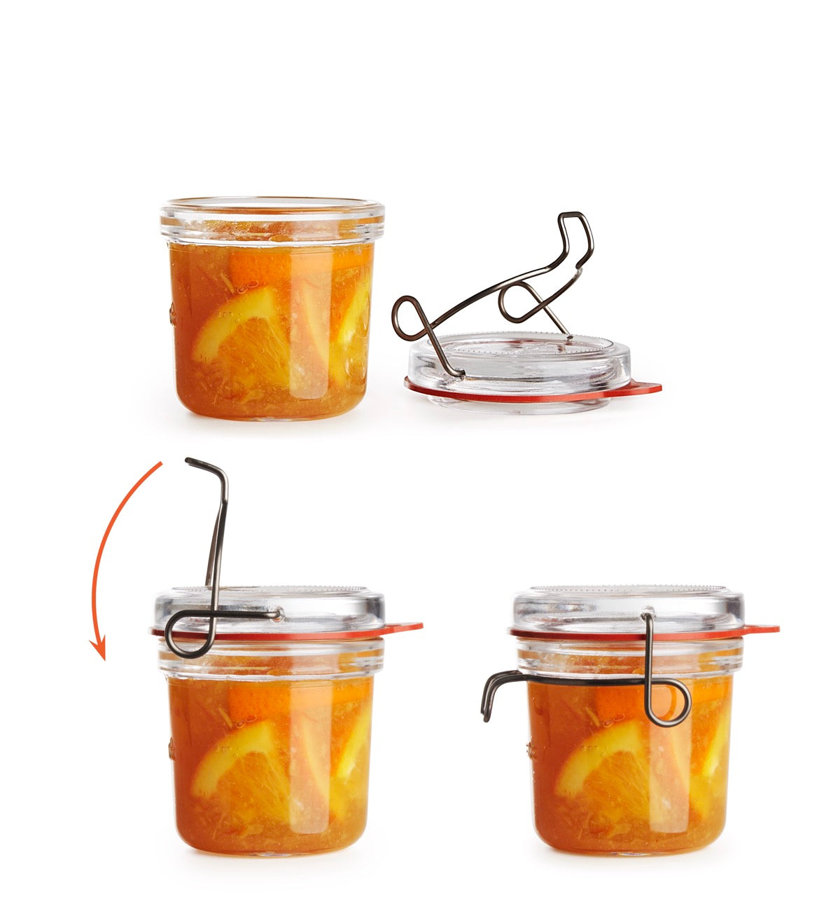 Lock Eat Set Vasetti Con Tappo Ermetico In Vetro Set 3 Pz
