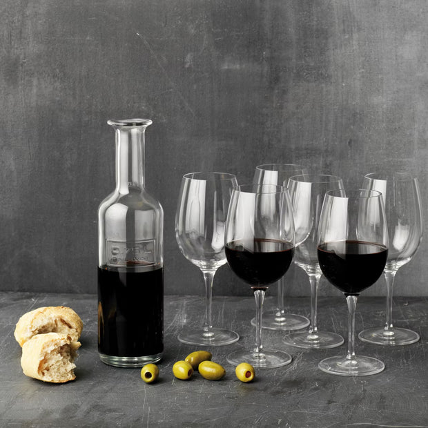 Winesommelier Set Calici Vino e Bottiglia In Vetro Set 7 Pz