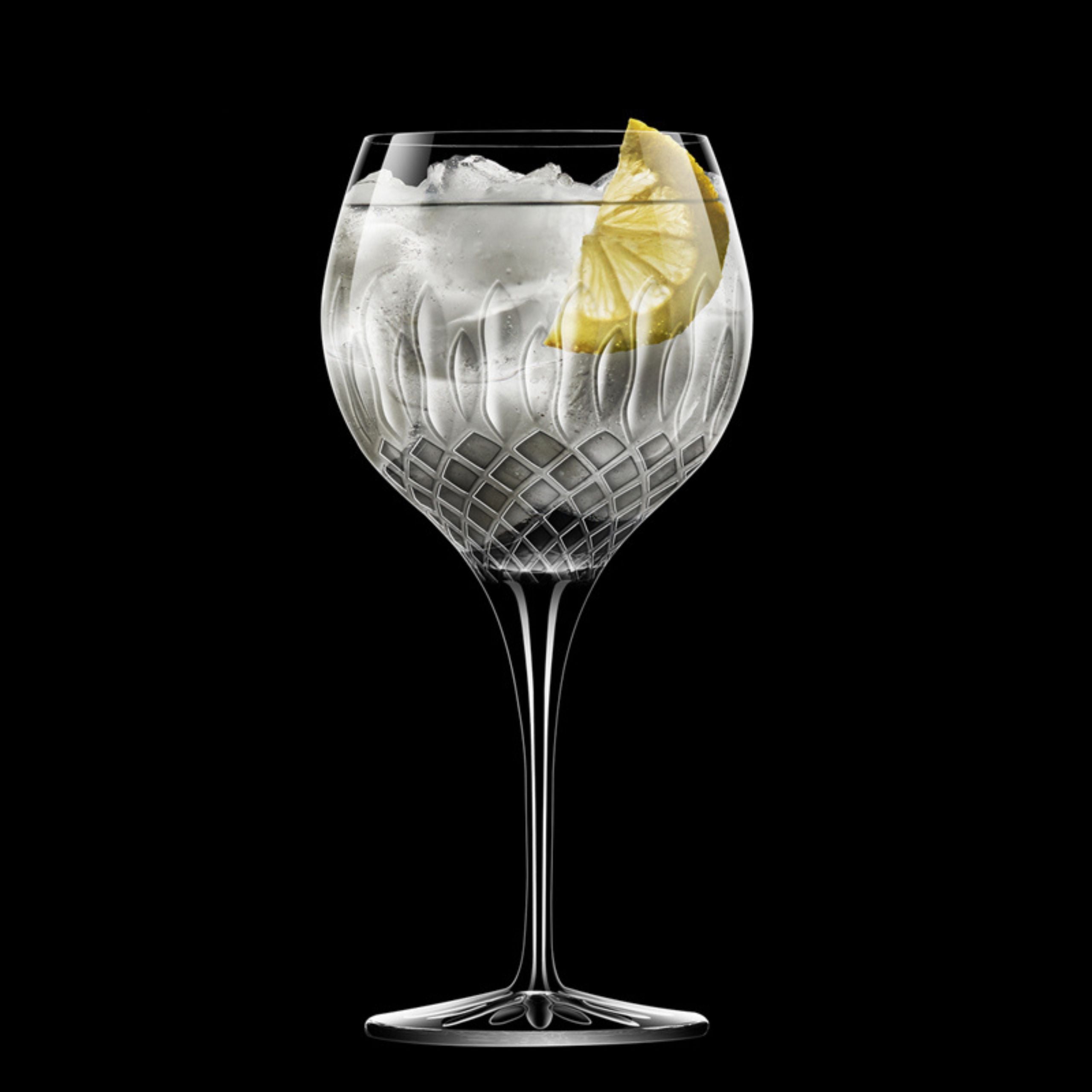 Diamante Verre À Gin Tonic 65 cl Lot 4 Pcs
