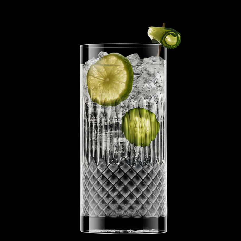 Diamante Bicchiere Bibita 48 cl In Vetro Set 6 Pz