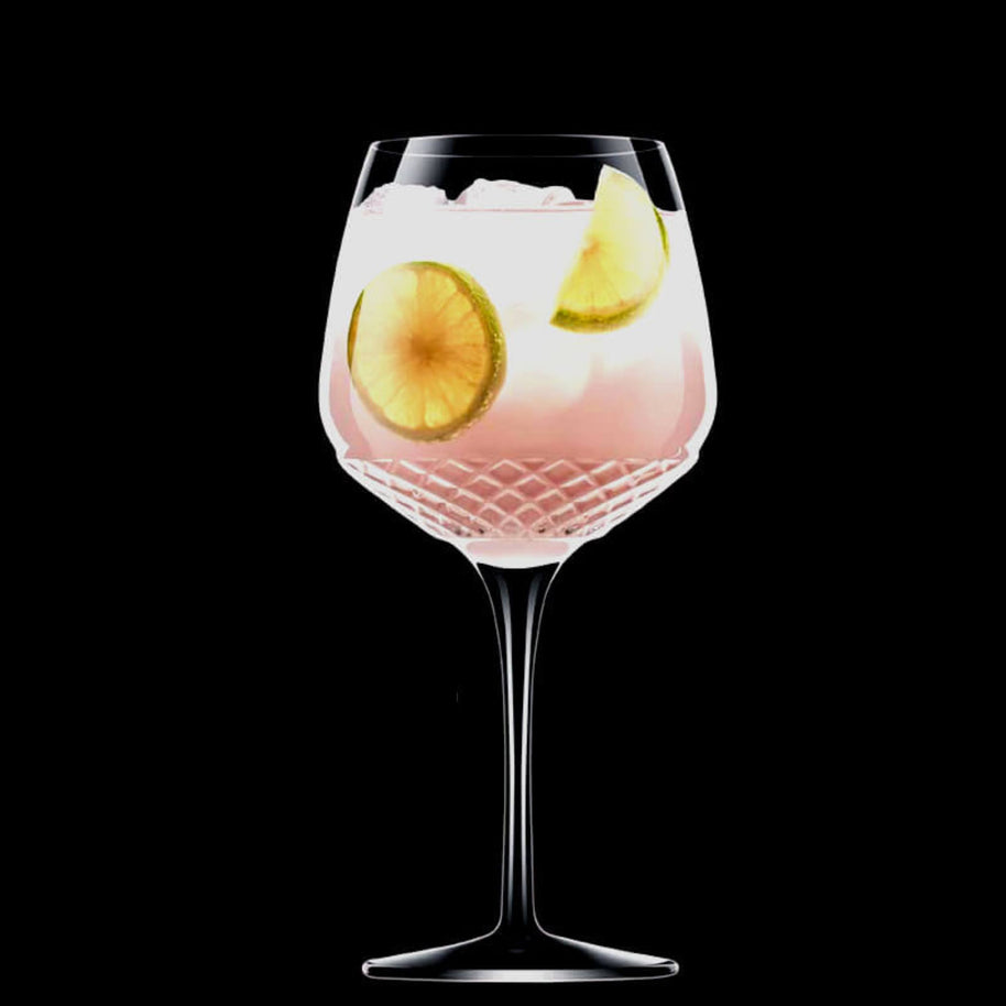 Roma 1960 Calice Gin Tonic 80.5 cl In Vetro Set 6 Pz