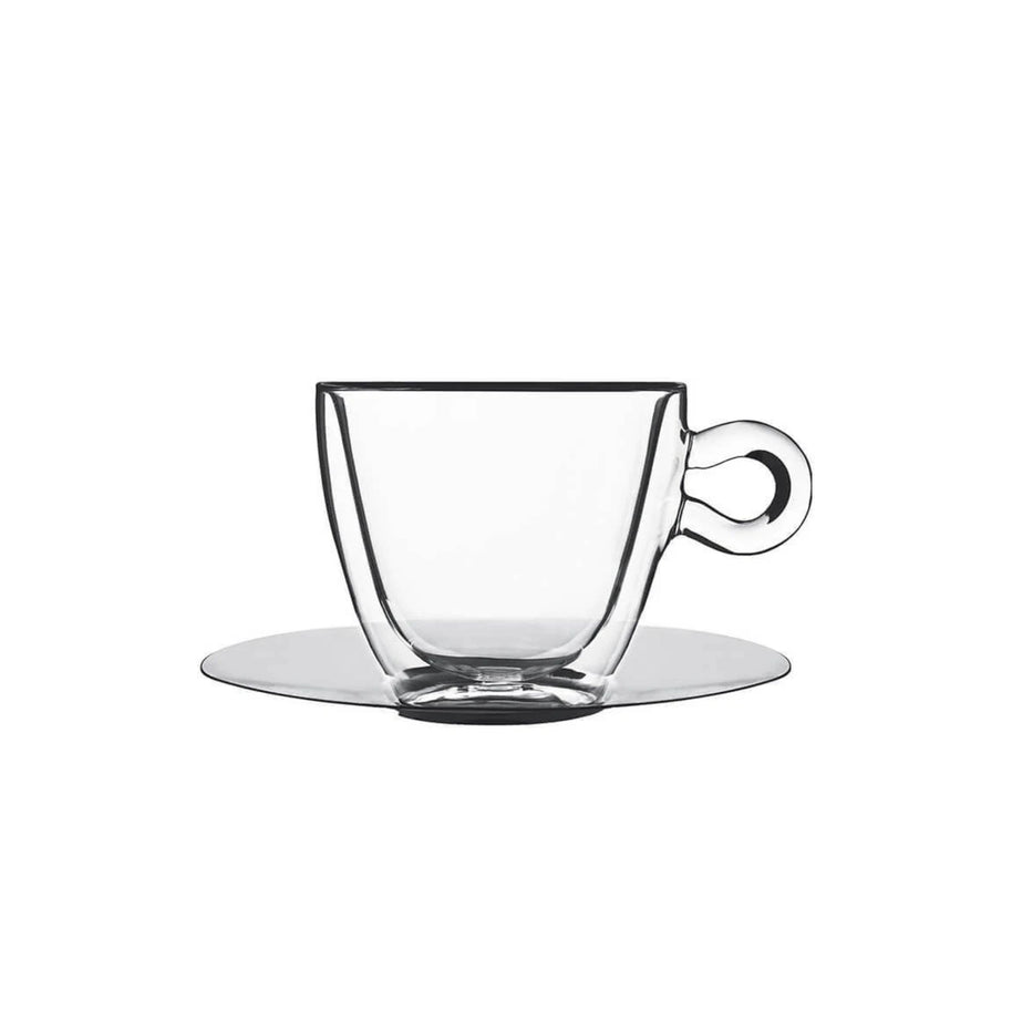 Thermic Glass Drink & Design Tazza Cappuccino 16.5 cl In Vetro Termico Borosilicato Set 2 Pz
