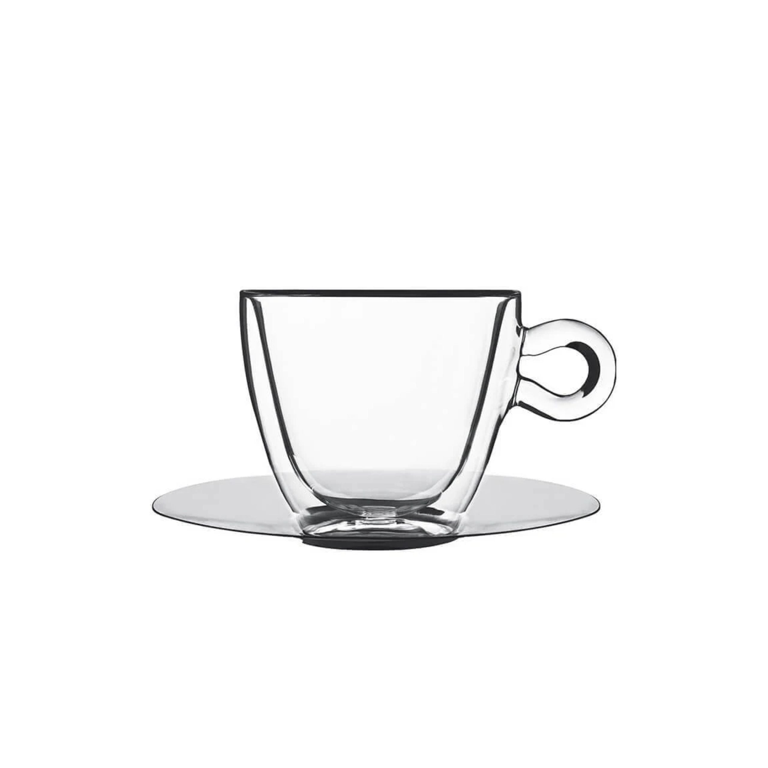 Thermic Glass Drink & Design Tazza Cappuccino 16.5 cl In Vetro Termico Borosilicato Set 2 Pz