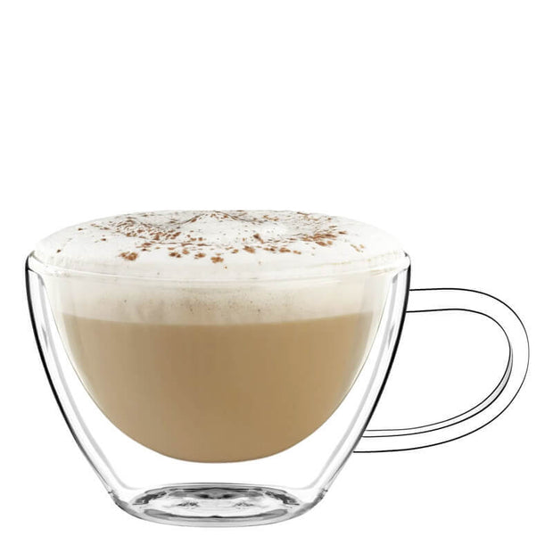 Thermic Glass Drink & Design Duos Tazza Multiuso 38.5 cl In Vetro Termico Borosilicato Set 2 Pz