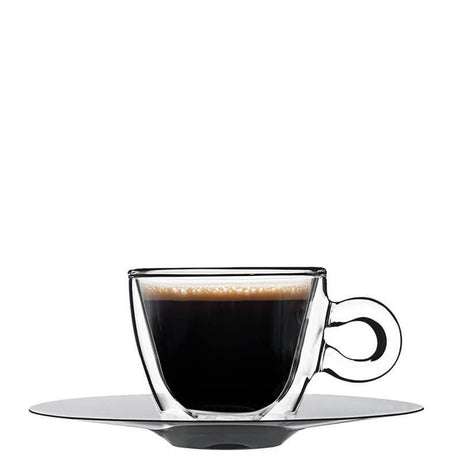 Thermic Glass Drink & Design Espresso Tazzina Caffè 6.5 cl In Vetro Termico Borosilicato Set 2 Pz