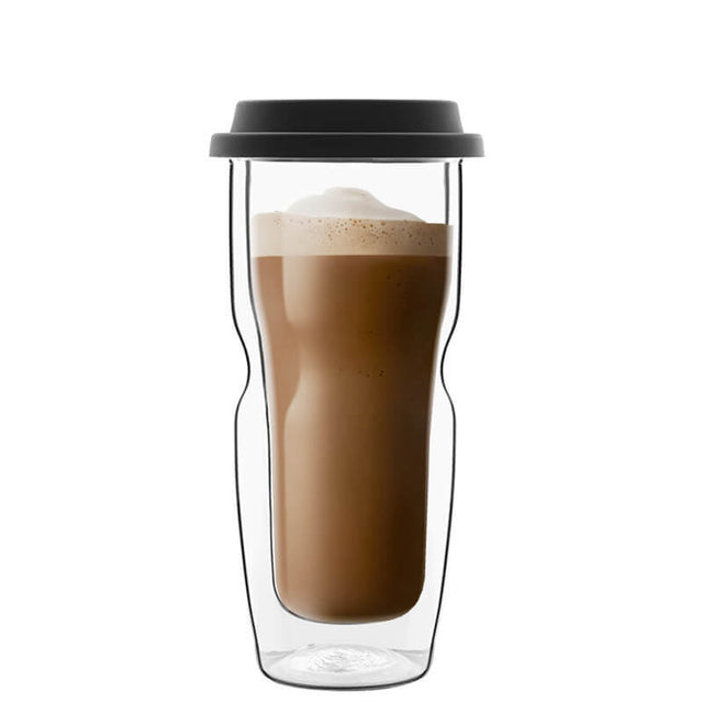 Thermic Glass Drink & Design Coffee On The Go Tazza Caffè Large 46 cl In Vetro Termico Borosilicato