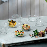 Thermic Glass Food & Design Plat À Casserole Individuel Avec Poignées 25 cl Lot 2 Pcs