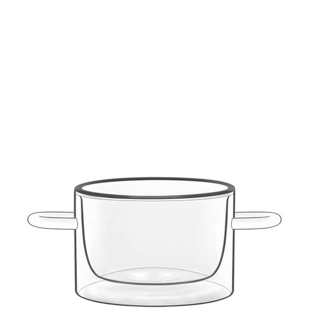Thermic Glass Food & Design Tegamino Monoporzione 12 cl In Vetro Termico Borosilicato Set 2 Pz