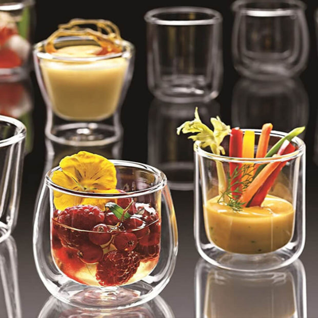 Thermic Glass Food & Design Chopin Bicchierino Monoporzione 11 cl In Vetro Termico Borosilicato Set 2 Pz