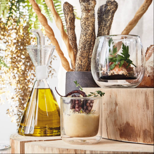 Thermic Glass Food & Design Conical Bicchierino Monoporzione 12 cl In Vetro Termico Borosilicato Set 2 Pz