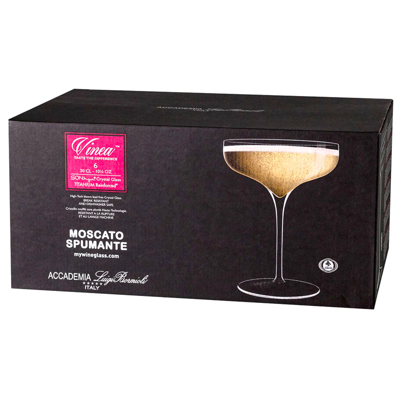 Vinea Coppa Champagne 30 cl In Vetro Set 6 Pz