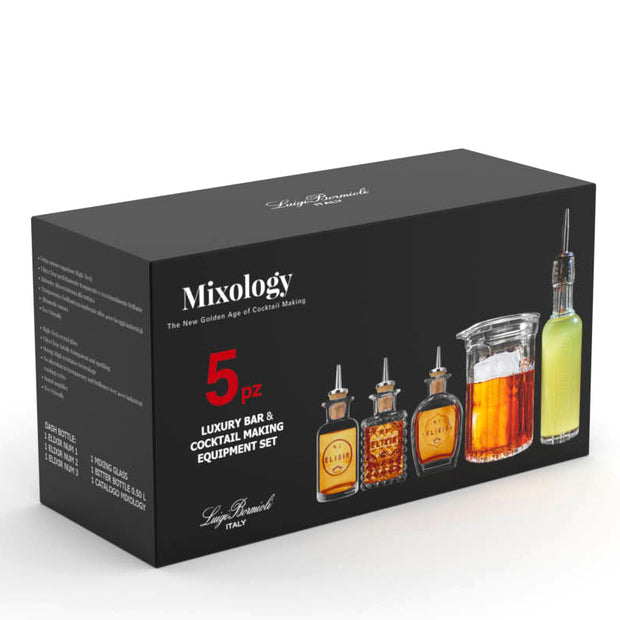 Mixology Barware & Cocktail Set Regalo In Vetro Set 5 Pz