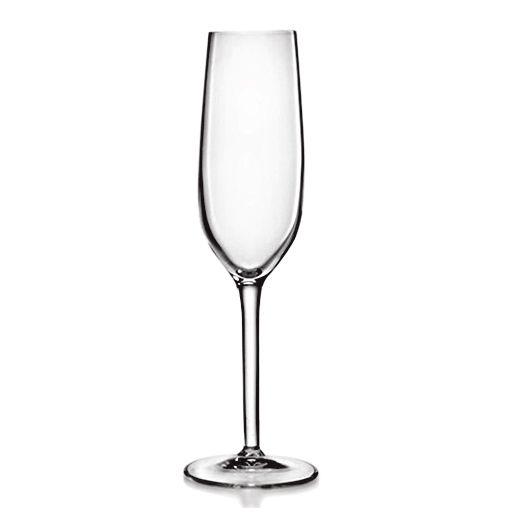 Rubino Calice Flute 21 cl In Vetro Set 6 Pz