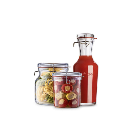 Lock Eat Set of Jars with Hermetic Lid Set 3 Pcs