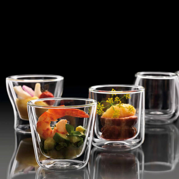 Thermic Glass Food & Design Michelangelo Bicchierino Monoporzione 24 cl In Vetro Termico Borosilicato Set 2 Pz